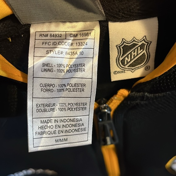 Reebok Bruins men’s medium zip up fleece lined sweater shirt NWOT - Picture 4 of 4